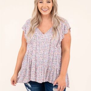 Chic Soul Follow The Road Less Traveled Top, Off White Size 1x